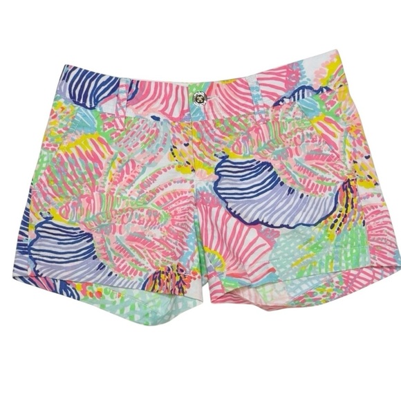 Lilly Pulitzer Callahan Shorts Roar of the Seas Multi Color Floral Size 00 - Picture 1 of 10